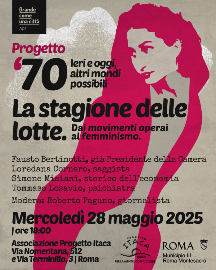 Progetto ‘70 Primo incontro La stagione delle lotte. Dai movimenti operai al femminismo.